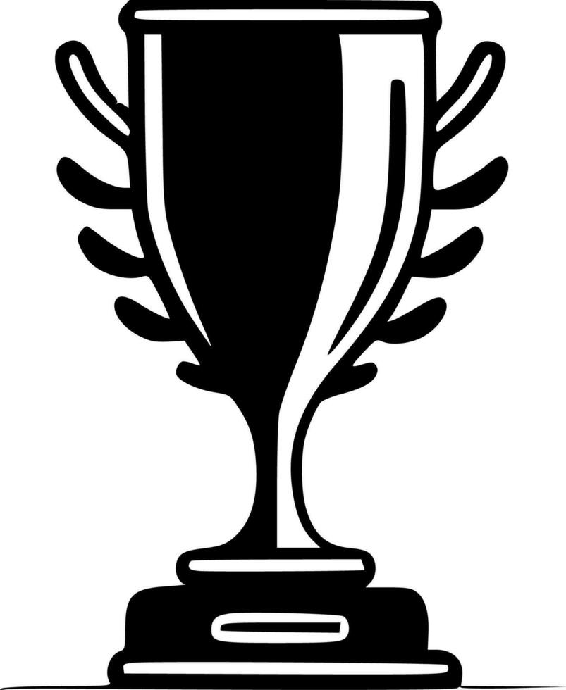 Trophy - Minimalist and Flat Logo - Vector illustration