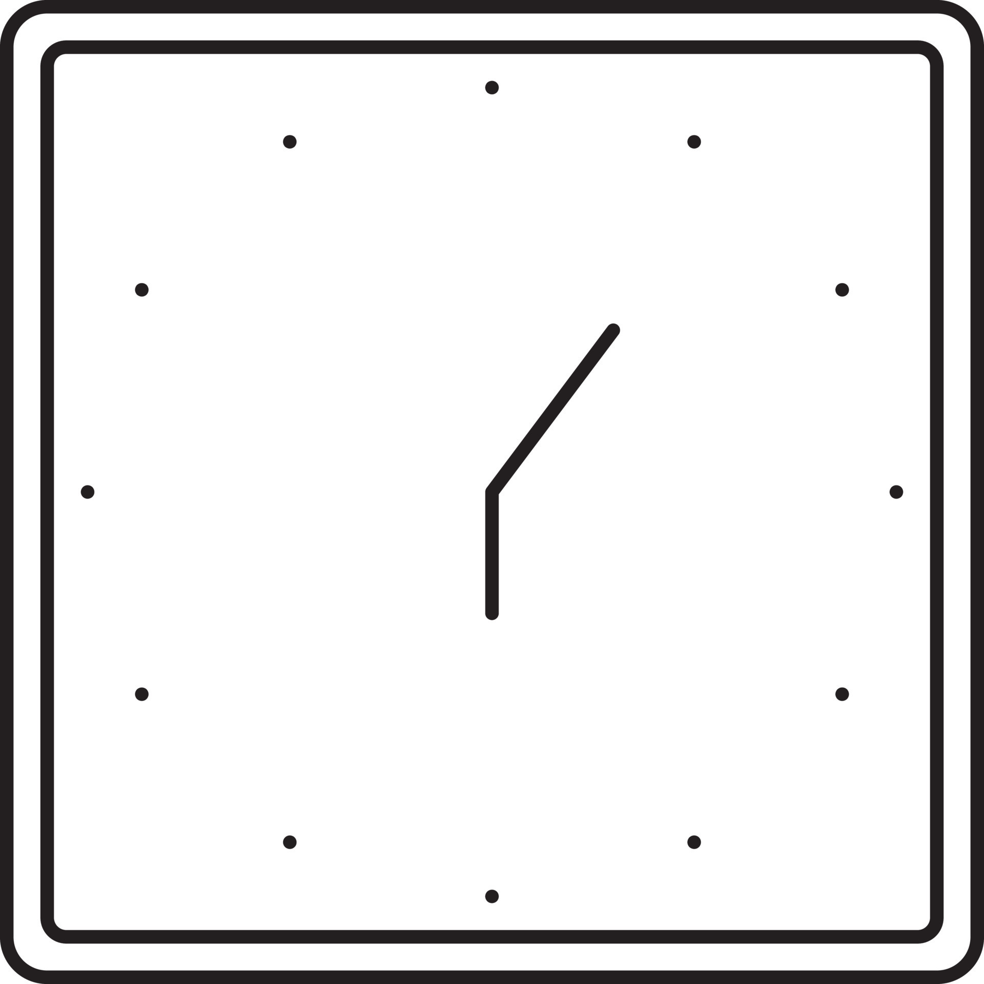 Isolated Square Clock Icon In Line Art. 24144569 Vector Art at Vecteezy