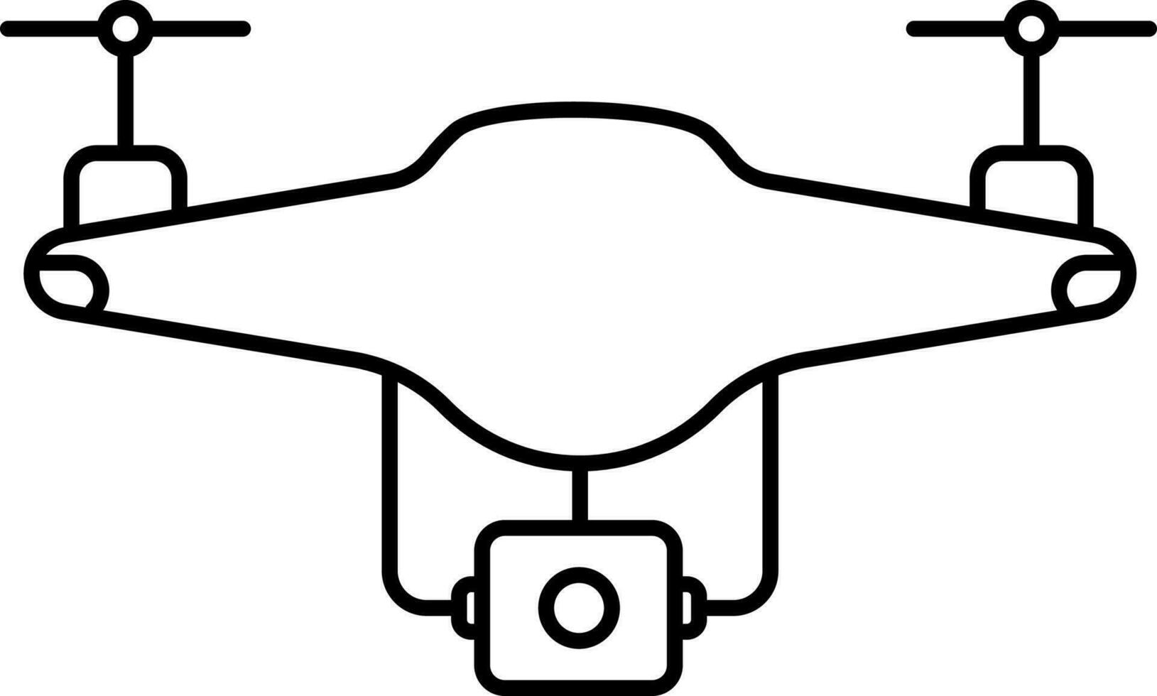 Black Stroke Illustration Of Drone Icon. vector