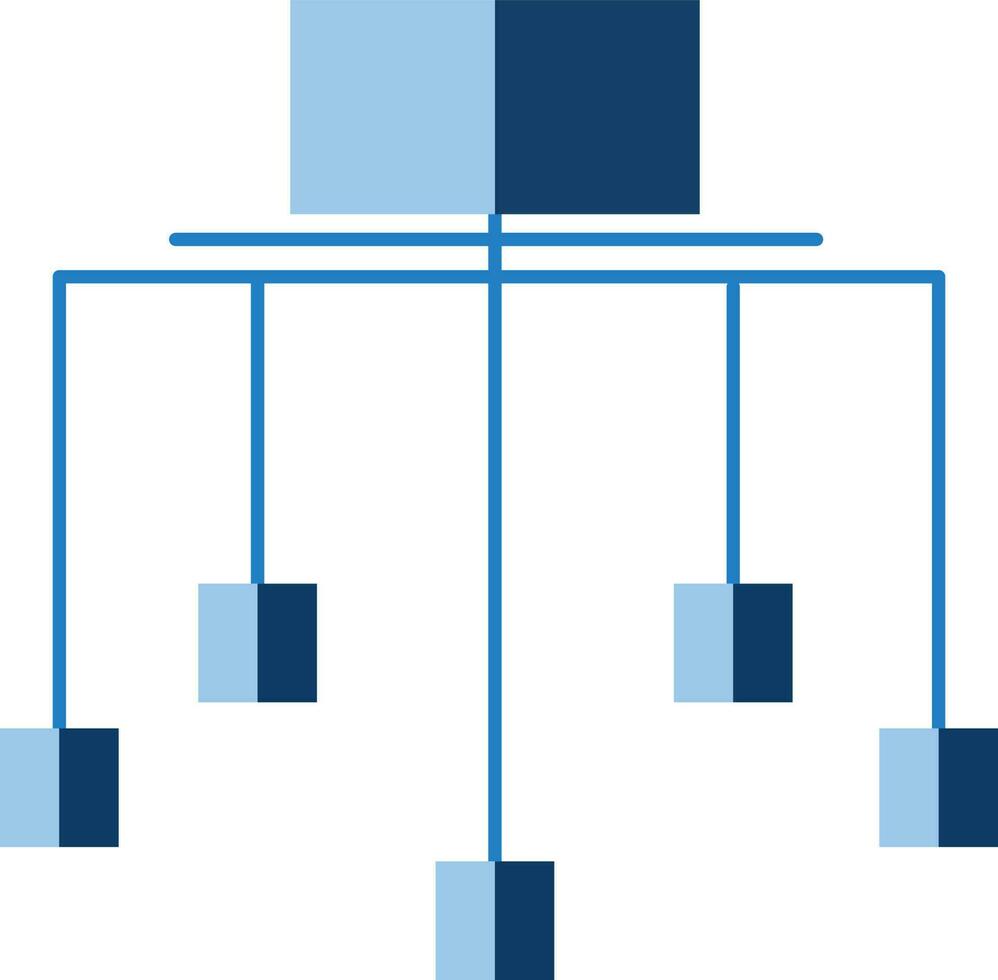 Flat Illustration Of Blue Classification Icon. vector