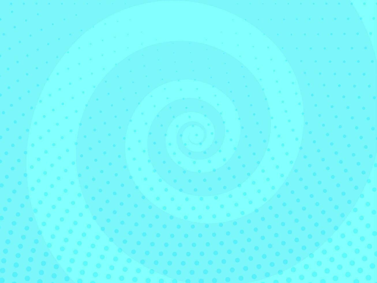 Cyan Swirl Dotted Pattern Background. vector