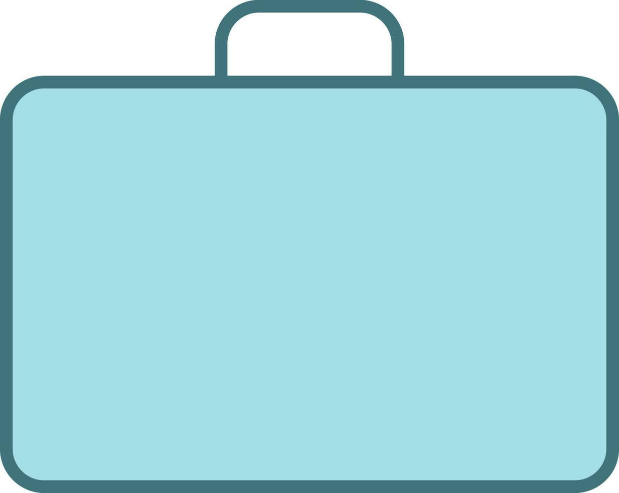 Isolated Suitcase Flat Icon In Blue Color. vector