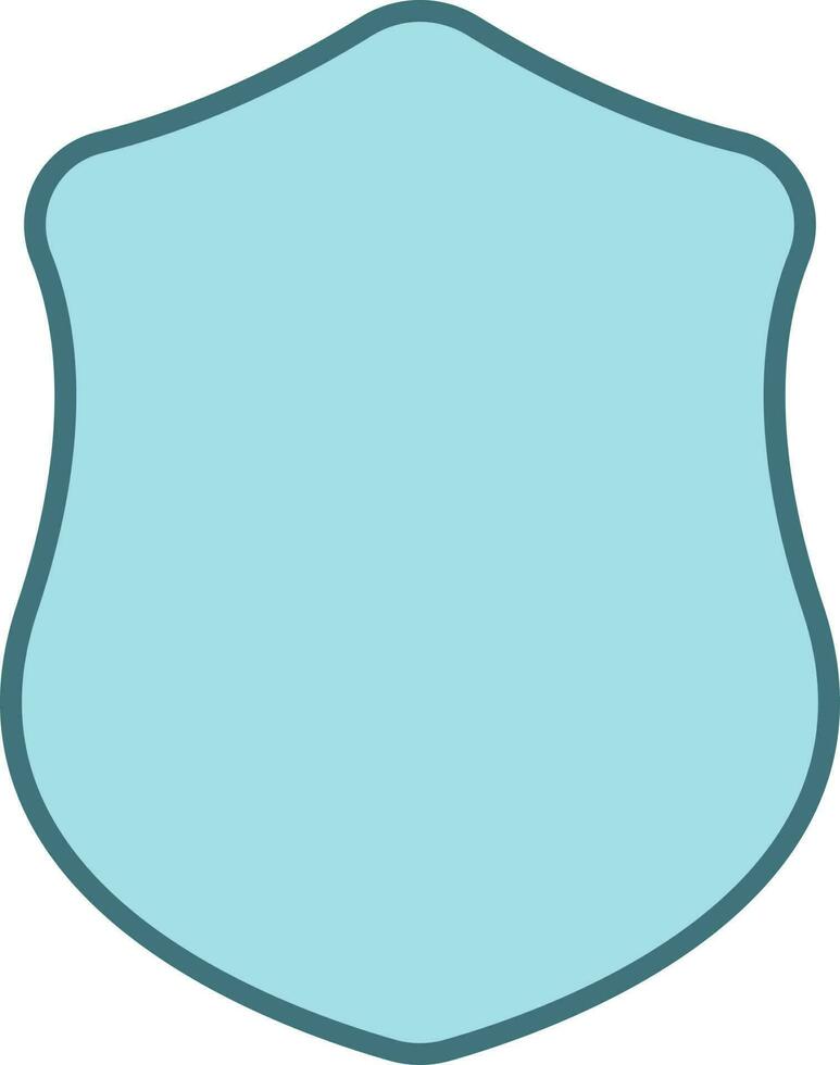 Blue Shield Icon In Flat Style. vector