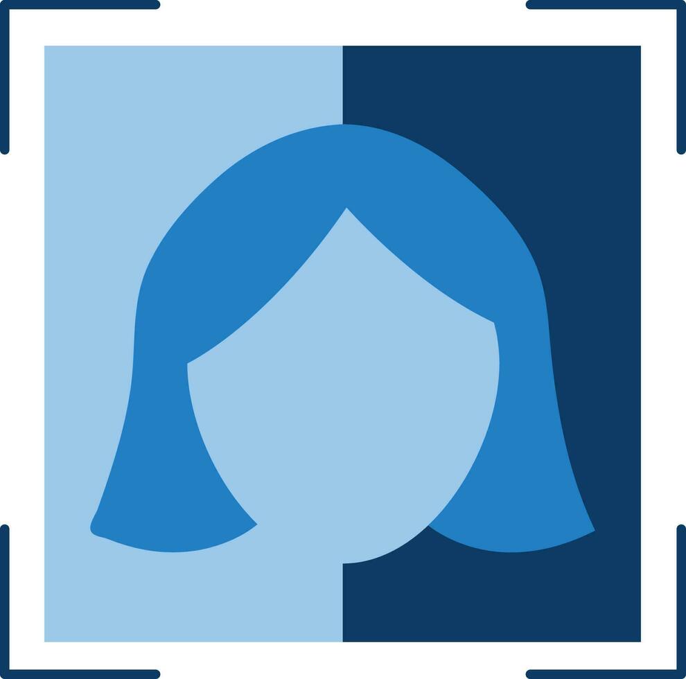 Face Recognition Flat Icon In Blue Color. 24144665 Vector Art at Vecteezy