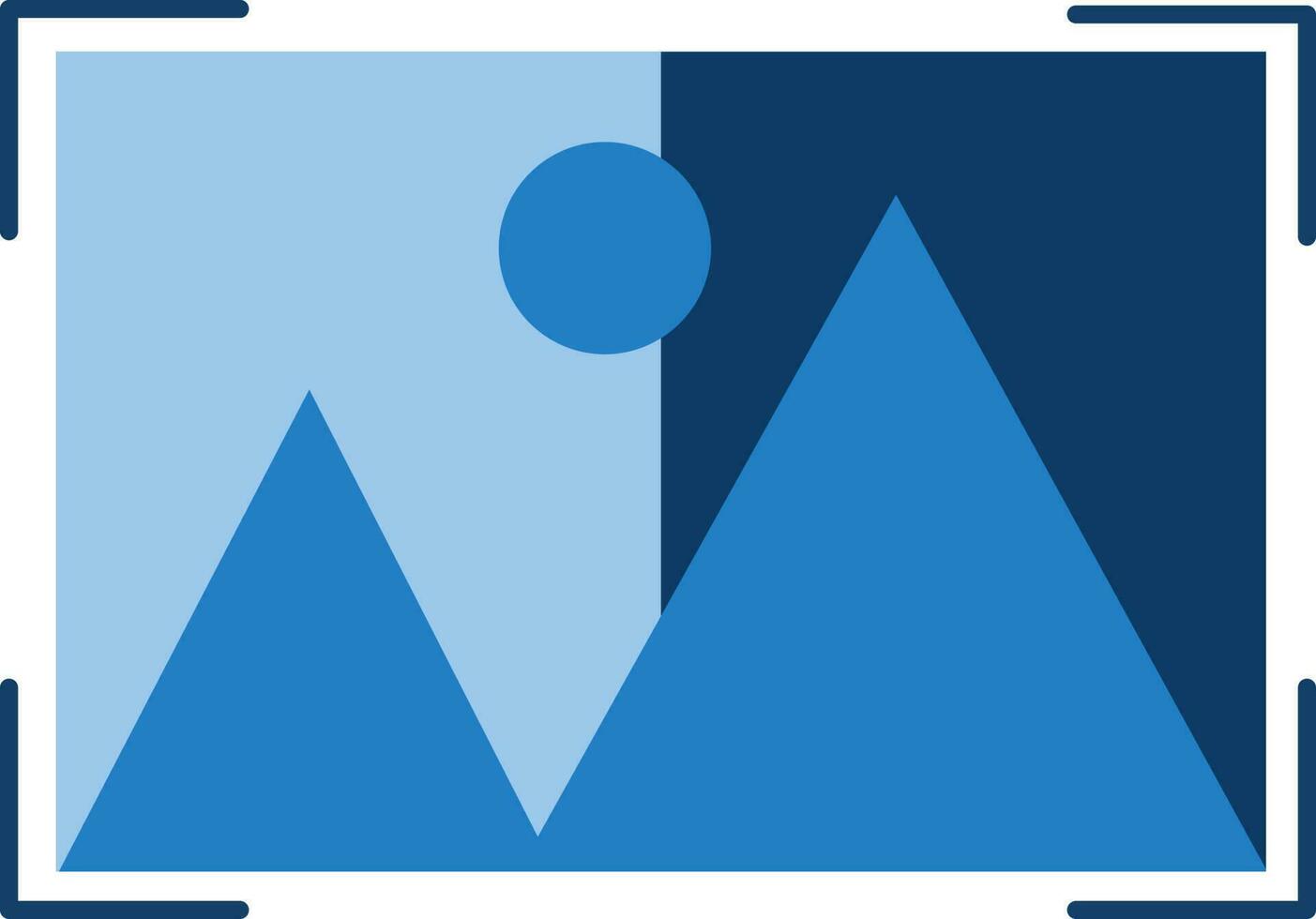 Image Recognition Flat Icon In Blue Color. vector