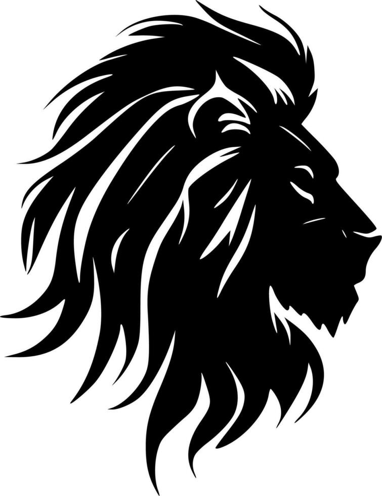 Lion, Black and White Vector illustration