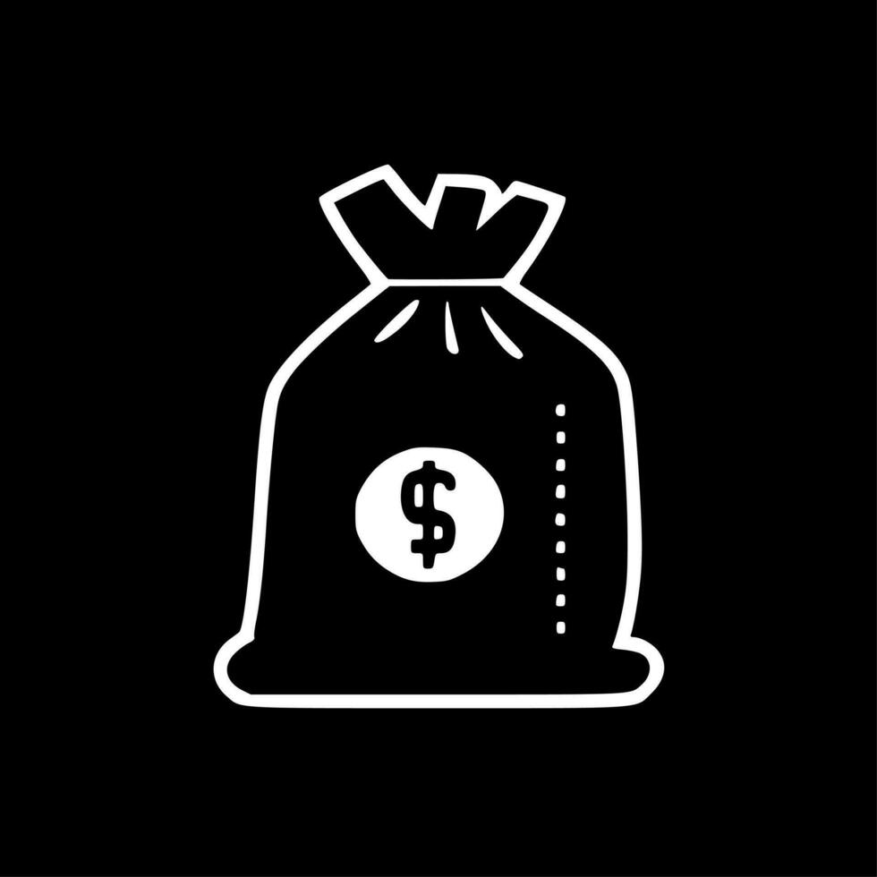 dinero bolso - minimalista y plano logo - vector ilustración