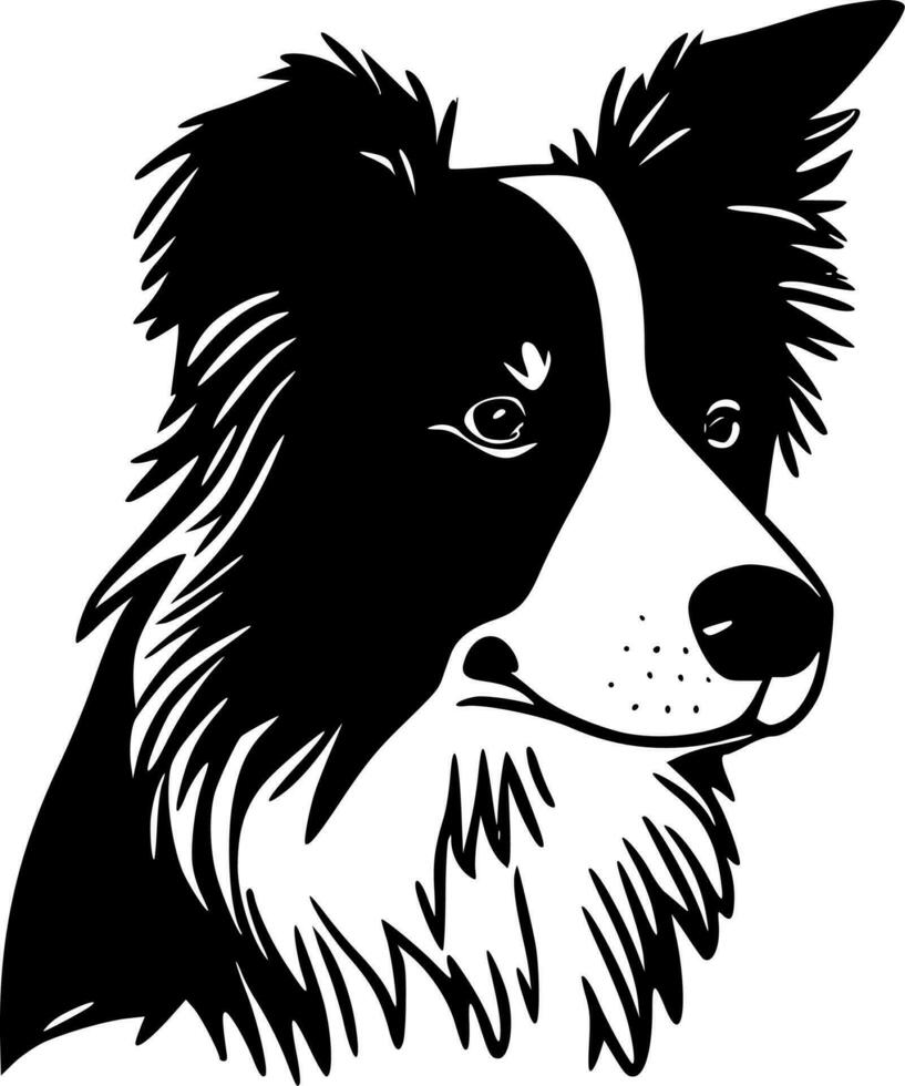 Border Collie - Minimalist and Flat Logo - Vector illustration