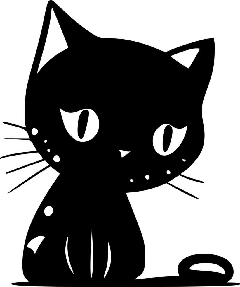 Cute Cat - Minimalist and Flat Logo - Vector illustration