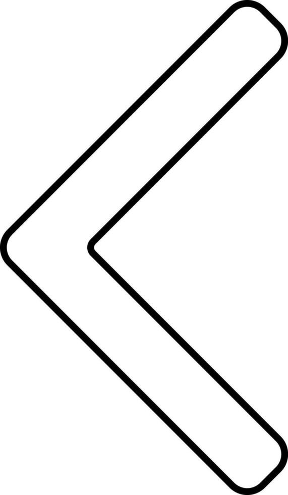 espalda triángulo flecha icono en línea Arte. vector