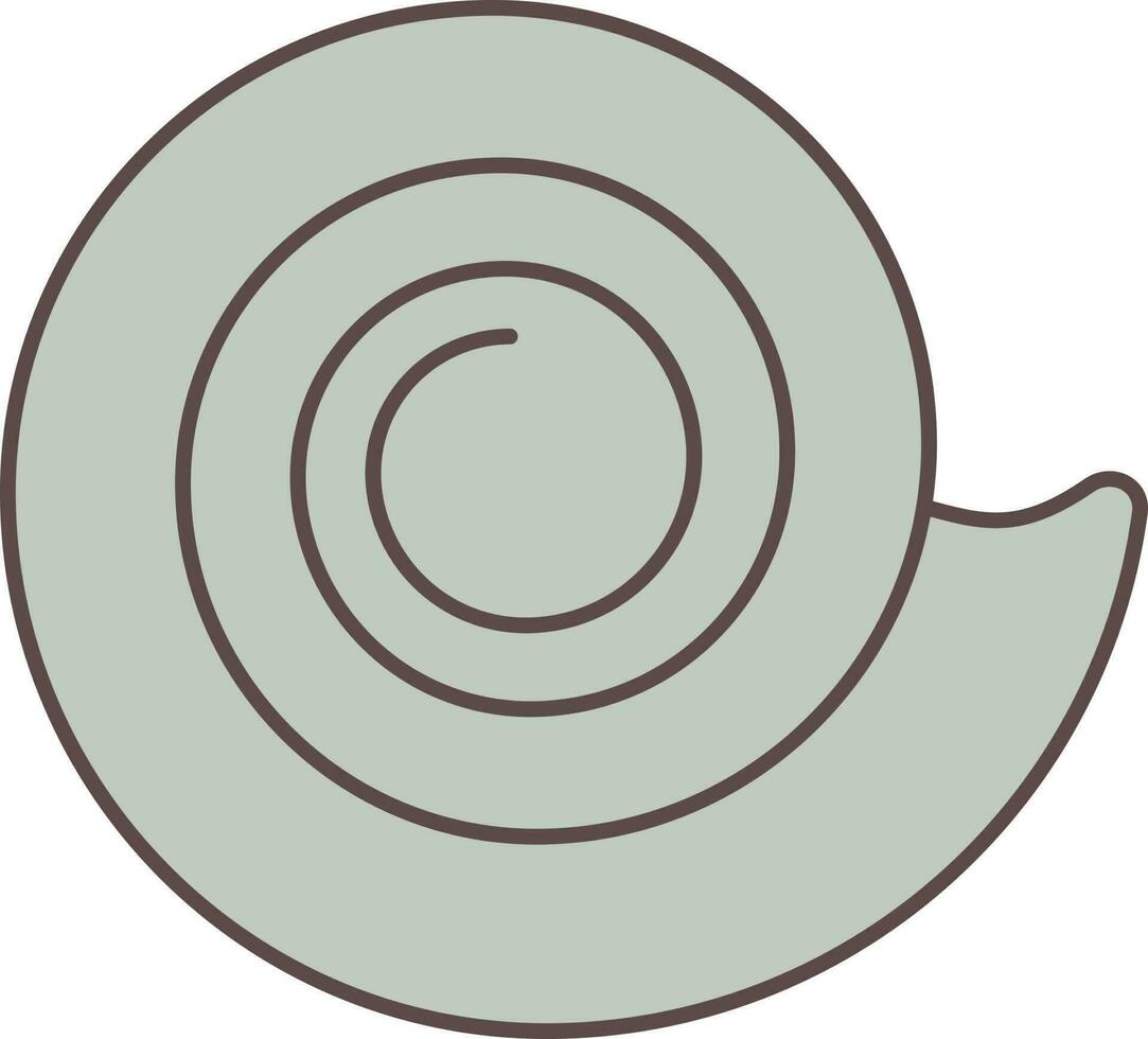 Isolated Snail Shell Icon In Gray Color. vector