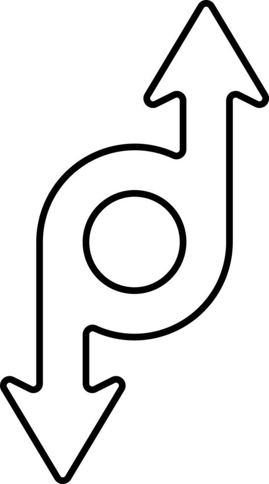 Creative Q Letter Arrow Icon In Linear Style. vector