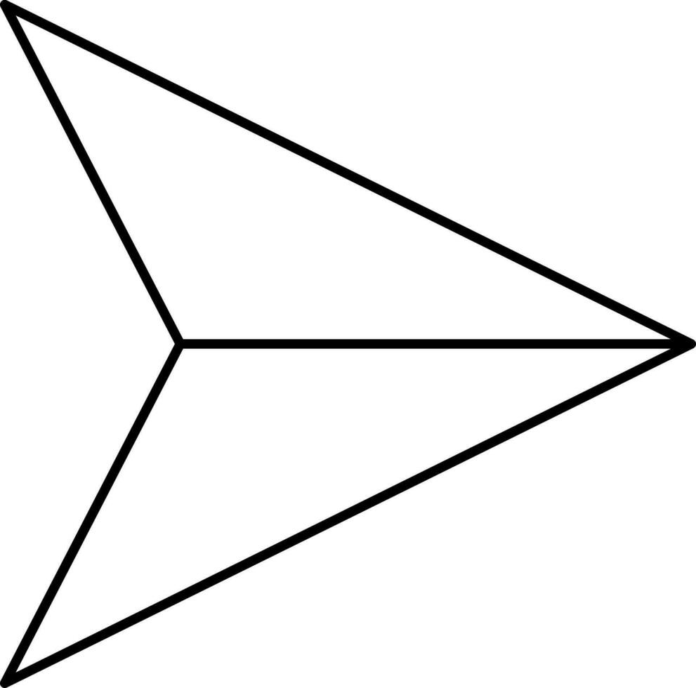Send Plane Arrow Icon In Thin Line Art. vector