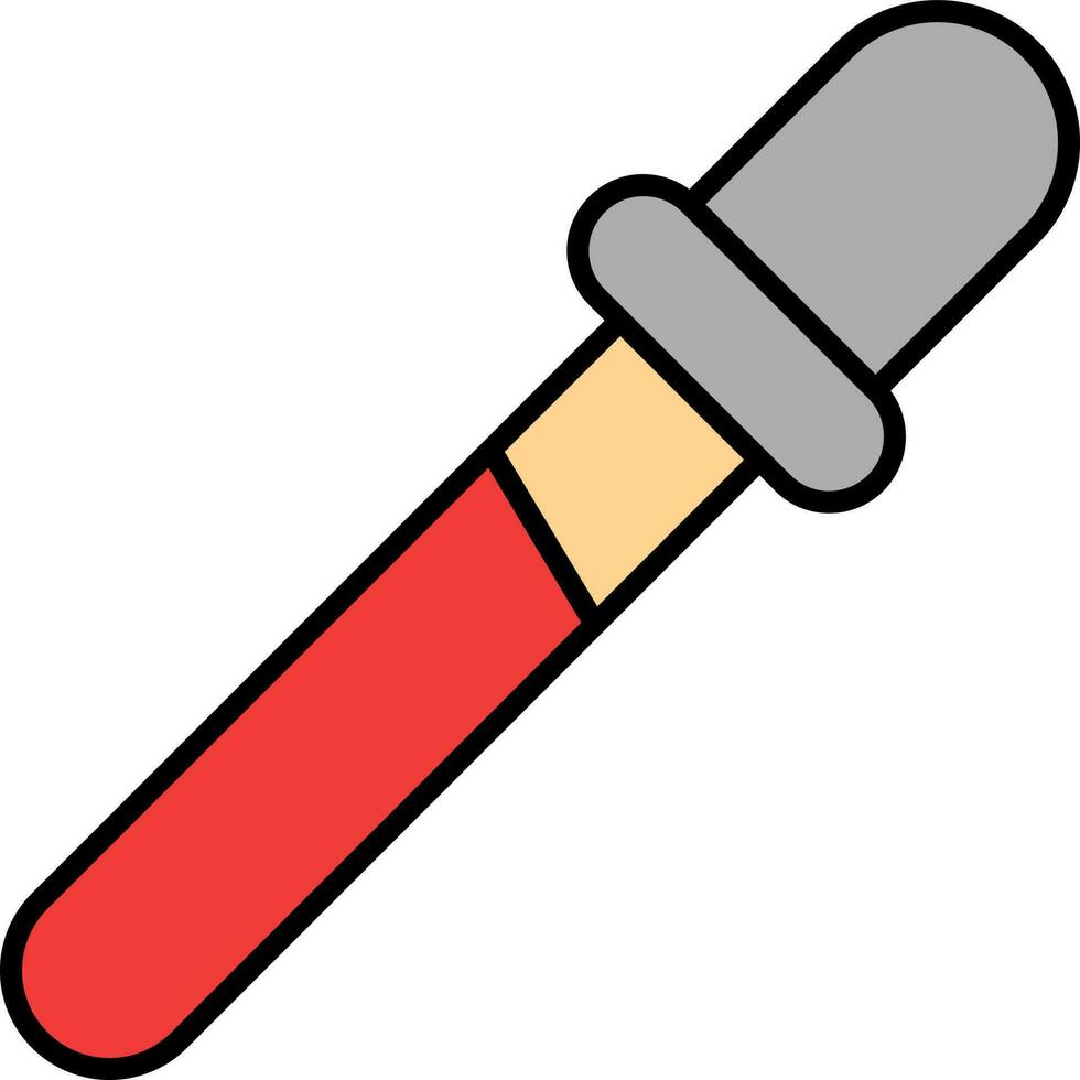 Colorful Dropper Flat Icon Or Symbol. vector