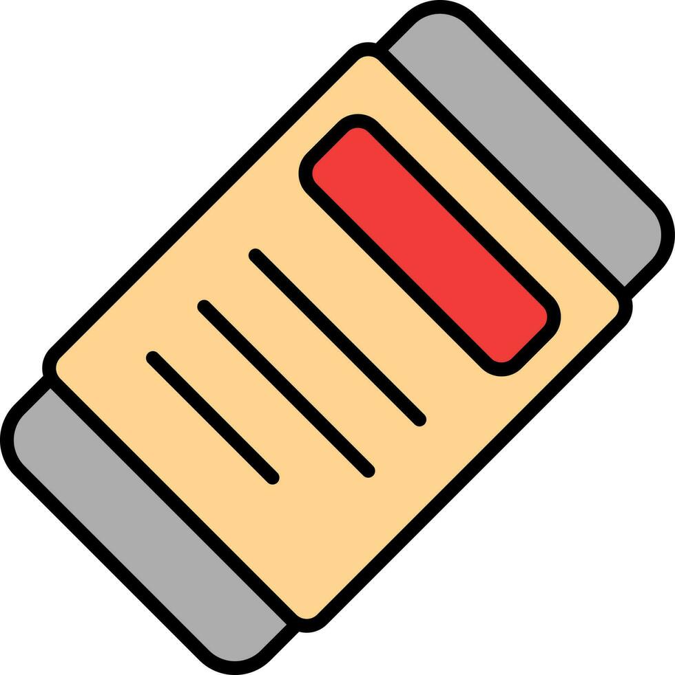 Colorful Eraser Flat Icon Or Symbol. vector