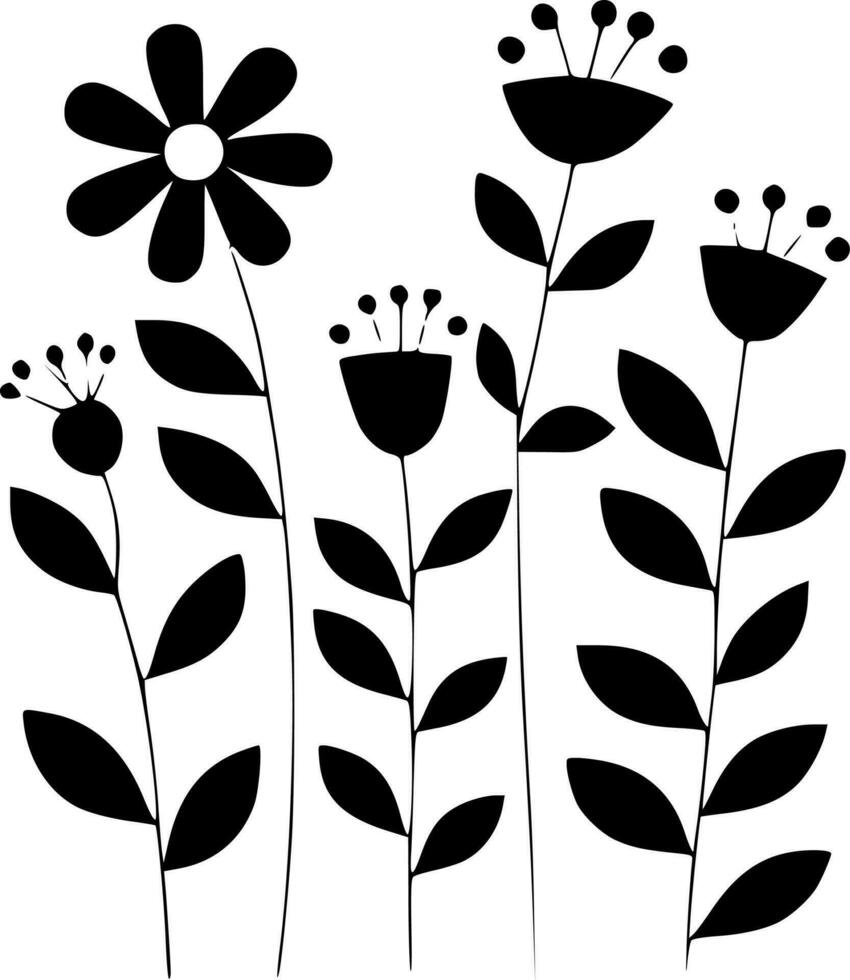 flower-pattern-black-and-white-vector-illustration-24145259-vector-art