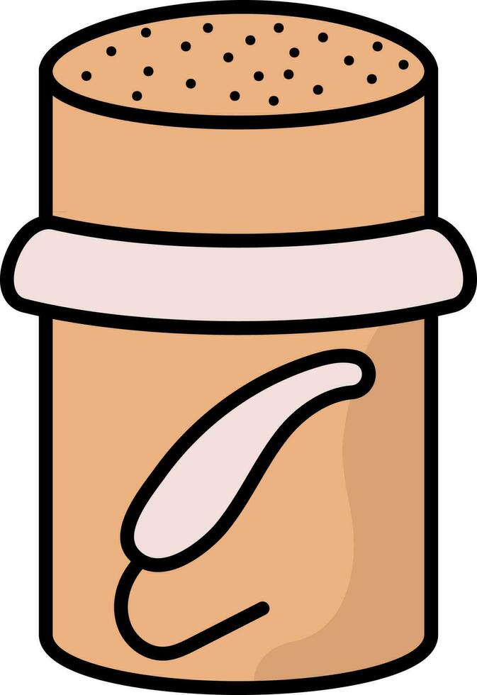Pepper Shaker Icon In Orange And Pink Color. vector