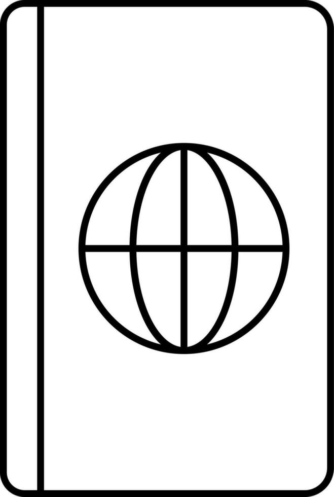 Isolated Passport Icon In Linear Style. vector