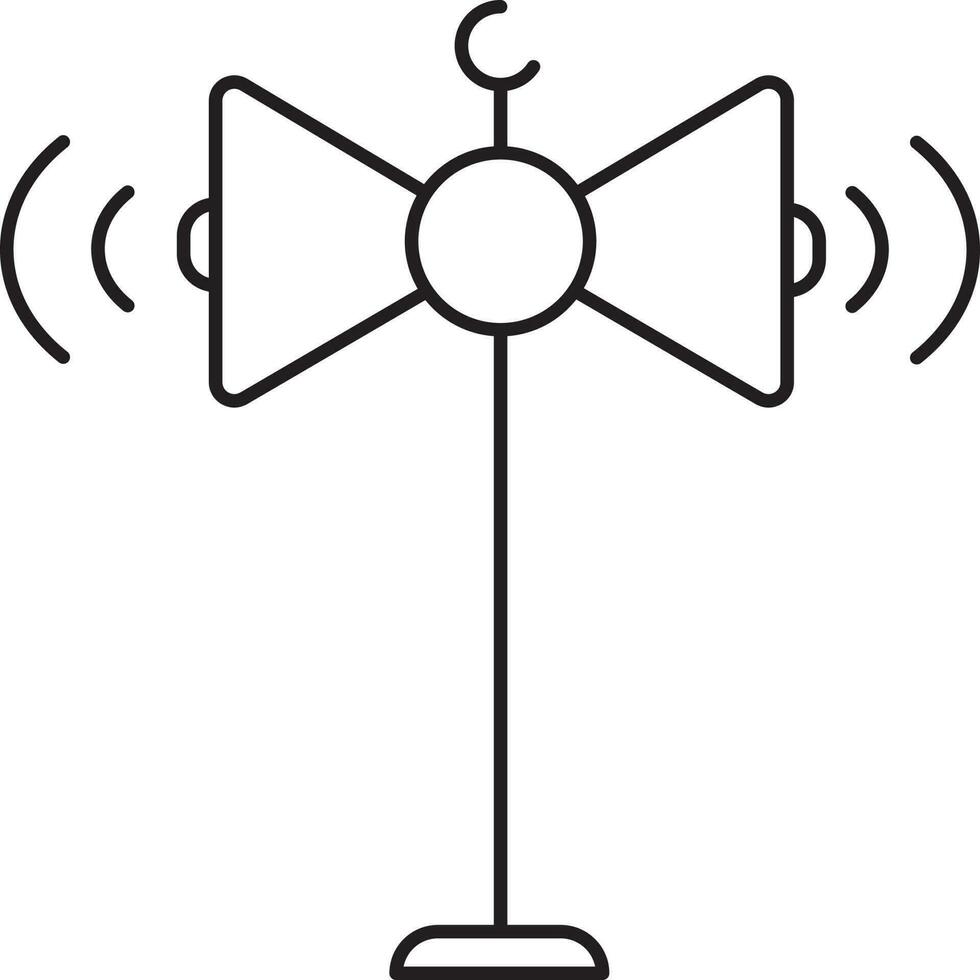 Illustration Of Loudspeaker Sound Icon In Line Art. vector