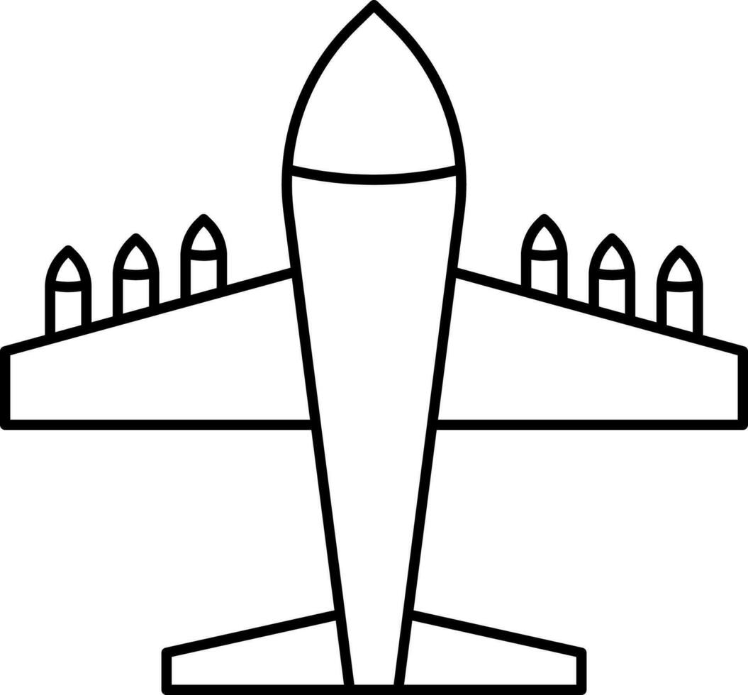 Illustration Of Flight Icon Or Symbol. vector