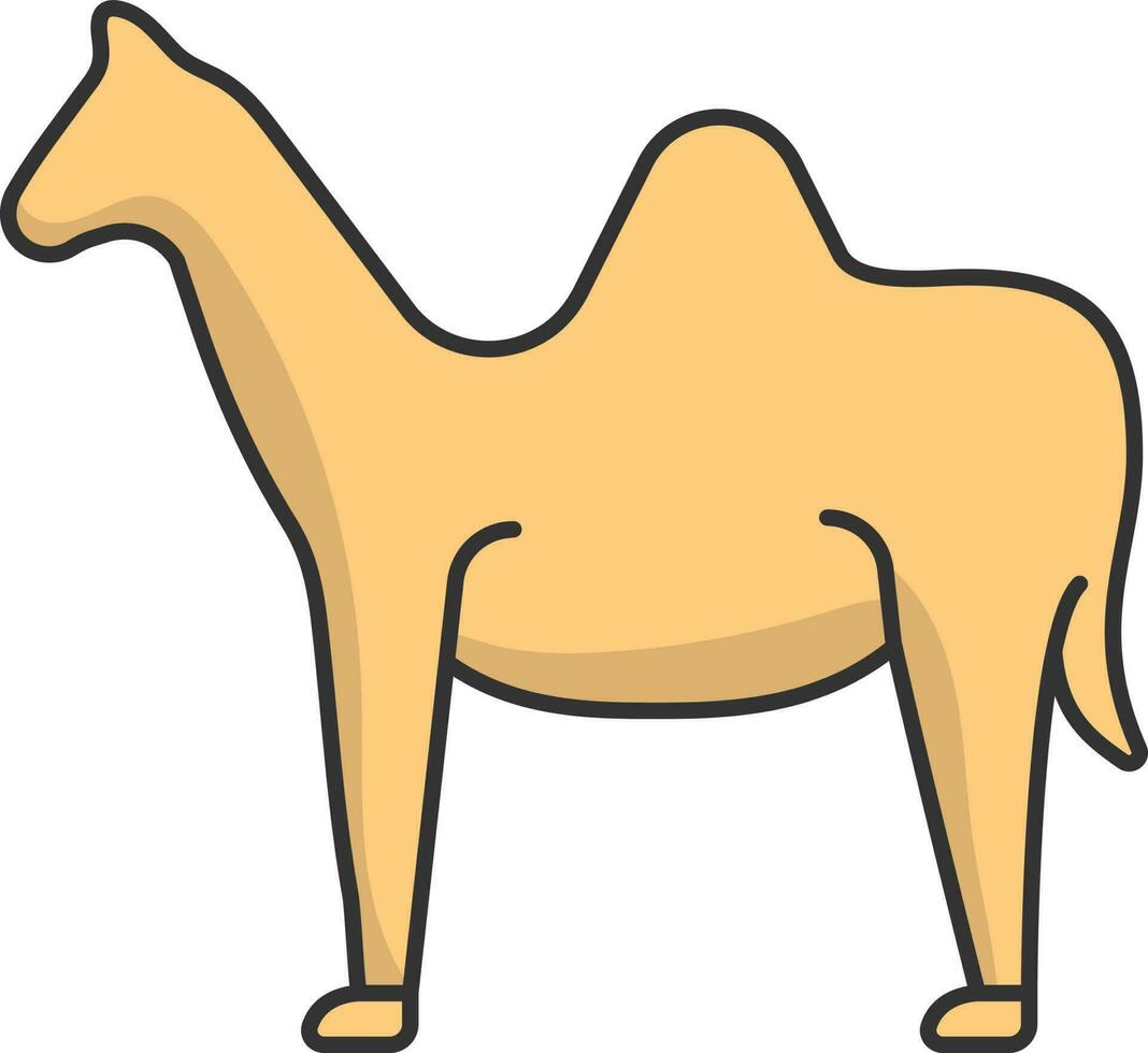 Isolated Camel Icon On White Background. vector