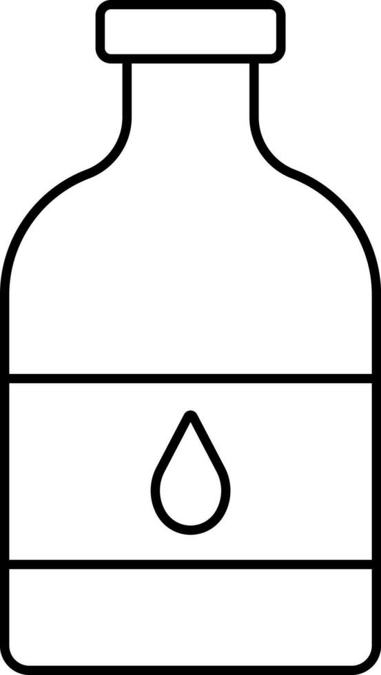 Black Outline Illustration Of Attar Bottle Icon. vector