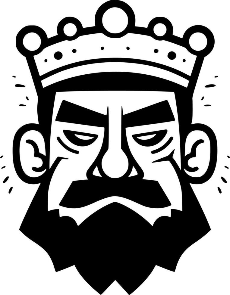 King - Black and White Isolated Icon - Vector illustration