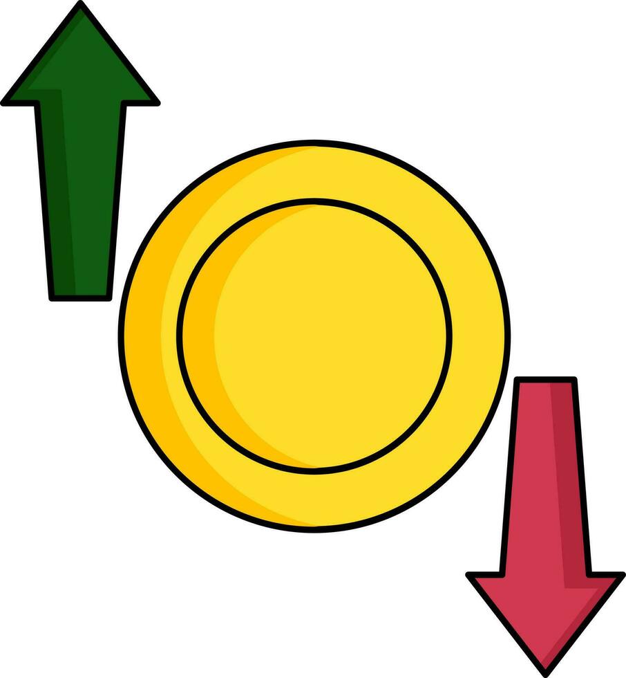 Colorful Money Transfer Icon Or Symbol. vector