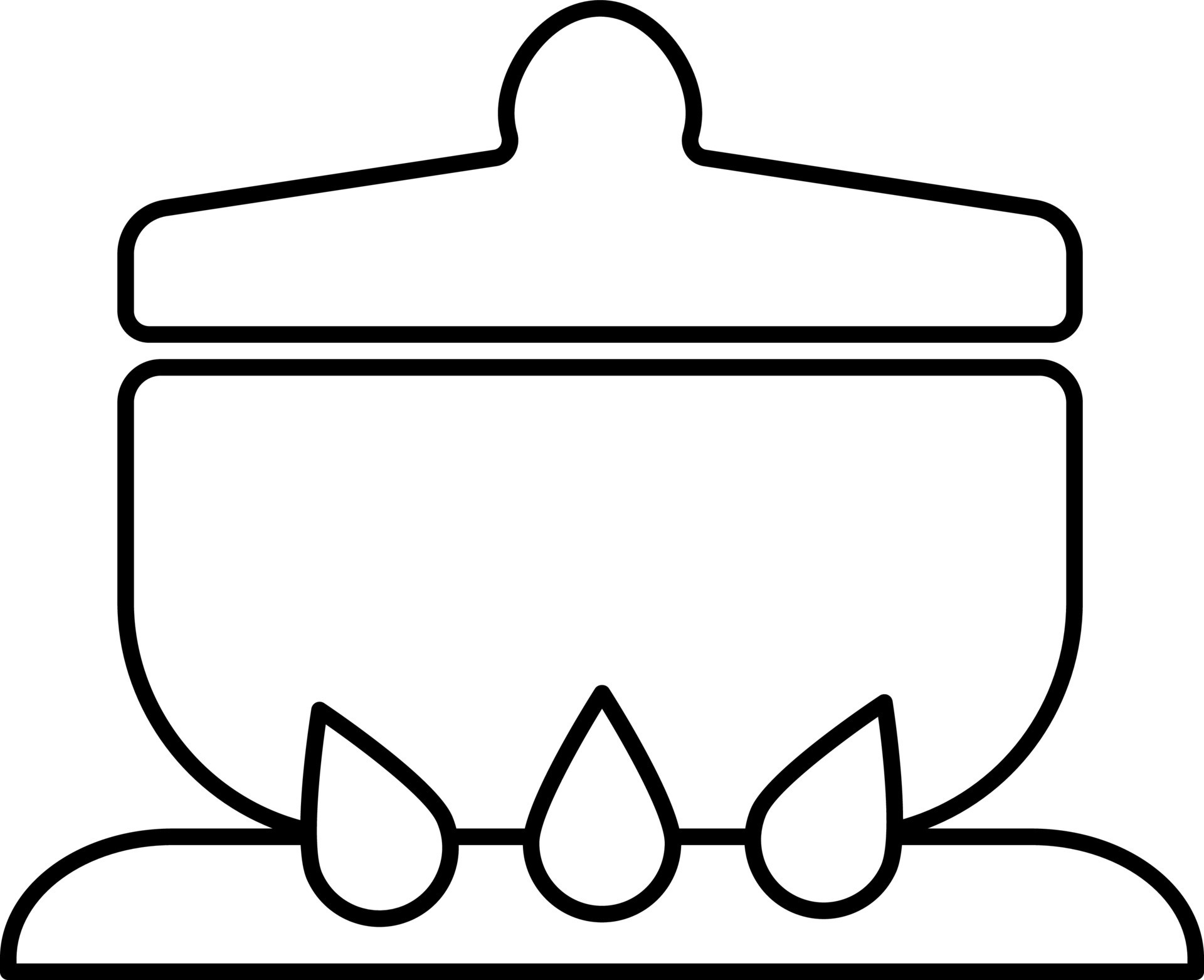 Food Pot On Gas Stove Icon In Black Line Art. 24145716 Vector Art at