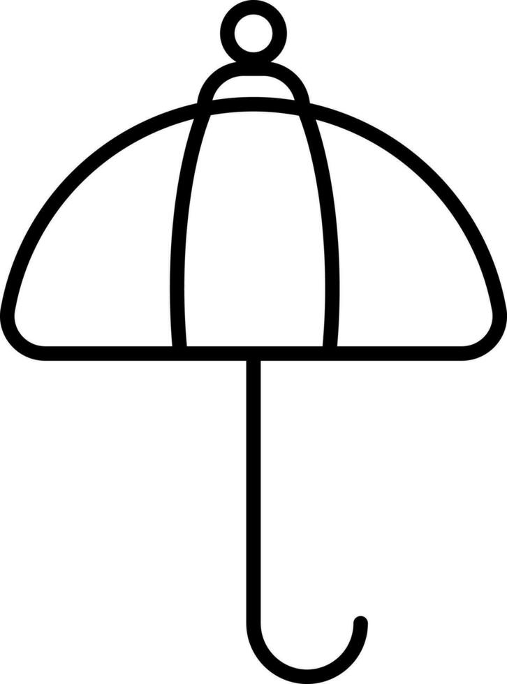 Linear Style Umbrella Icon Or Symbol. vector