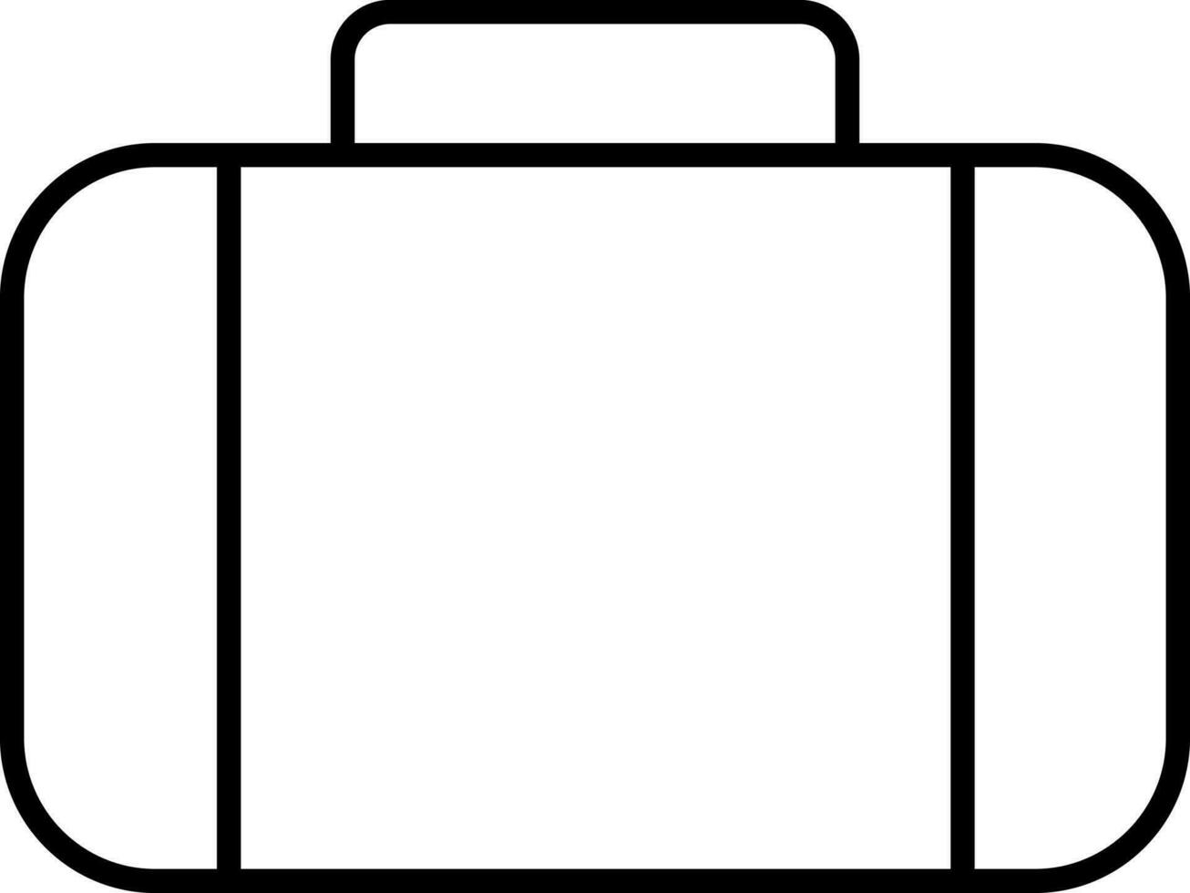 Black Thin Line Art Of Briefcase Icon. vector