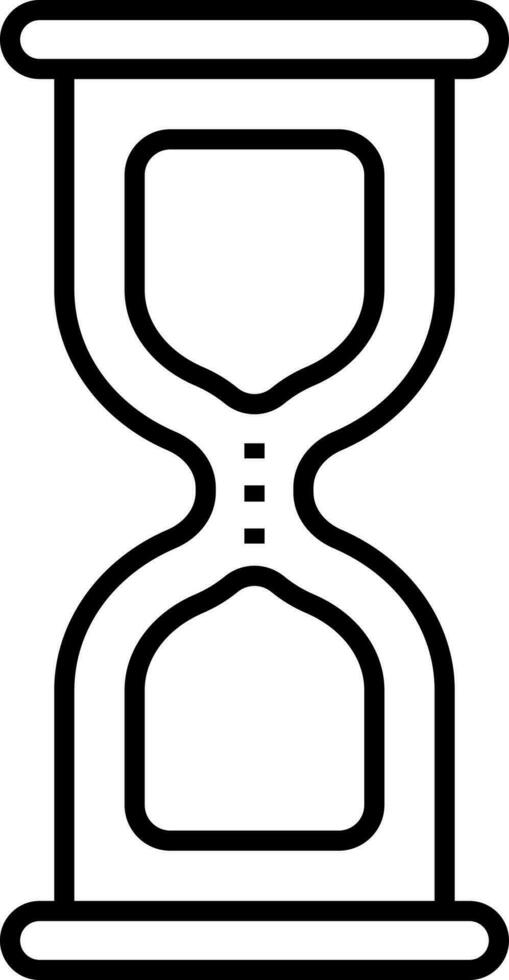 Isolated Hourglass Icon In Line Art. vector