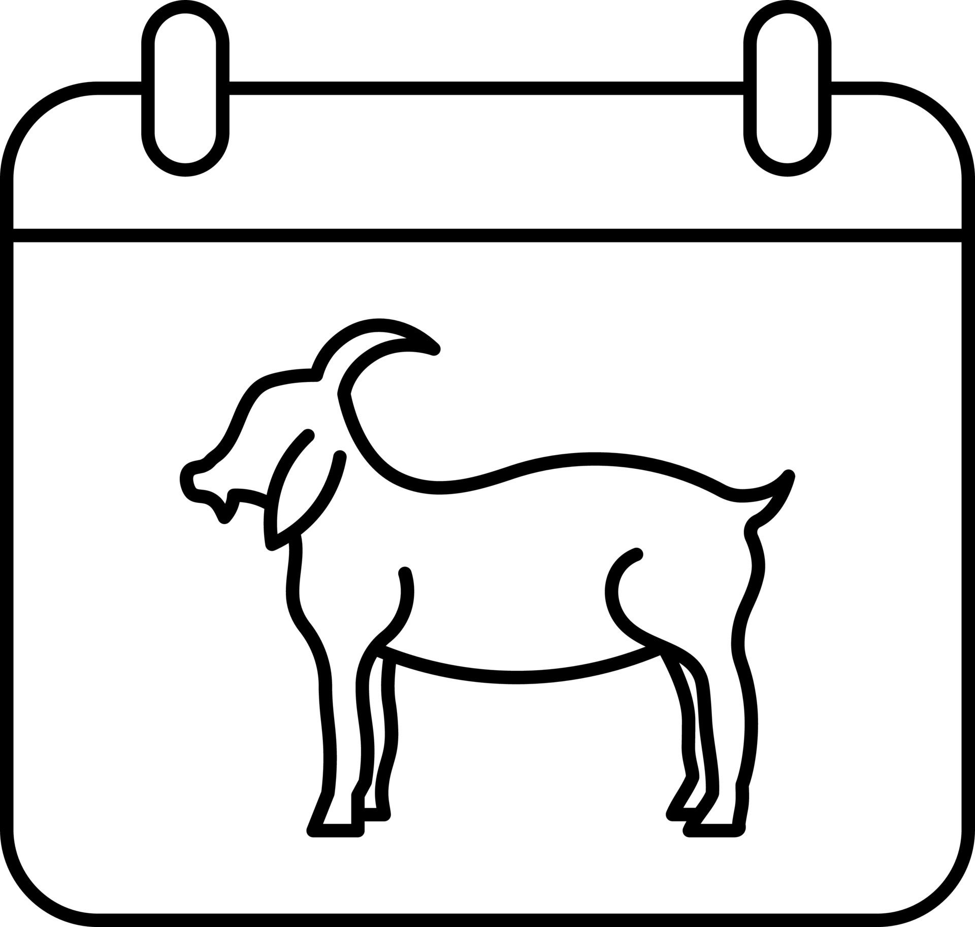 Goat Black And White Clip Art