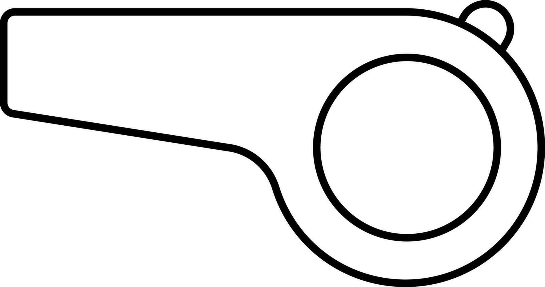 Isolated Whistle Icon In Thin Line Art. vector
