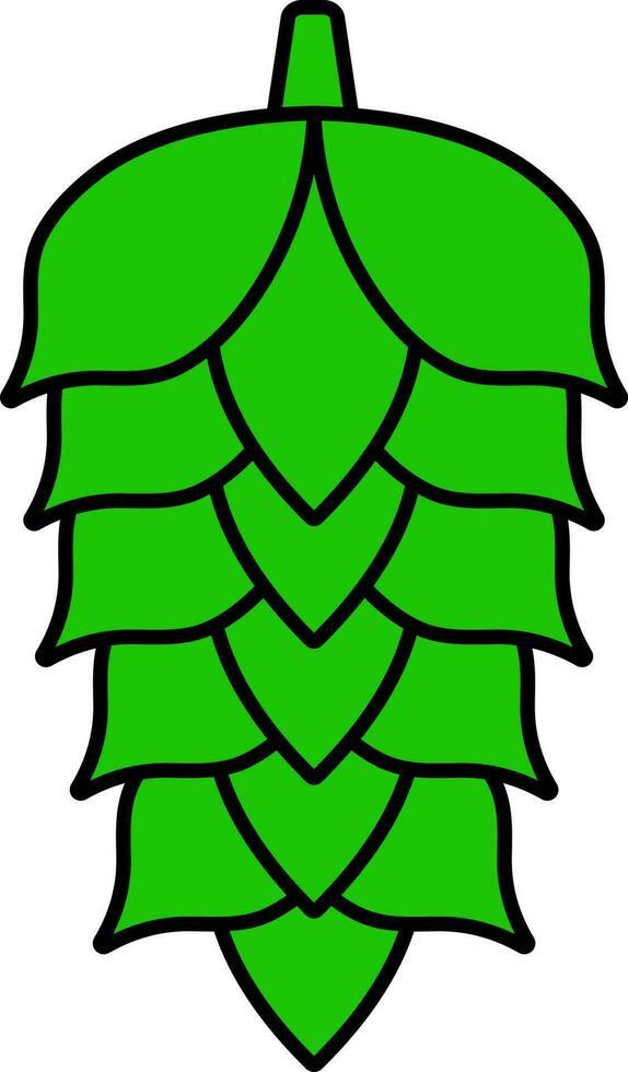 Isolated Beer Hop Icon In Flat Style. vector
