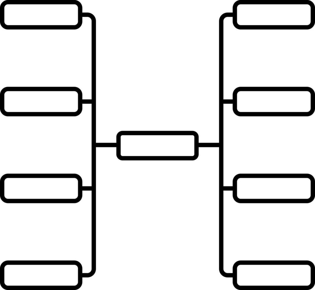 estrategia diagrama icono o símbolo en línea Arte. vector