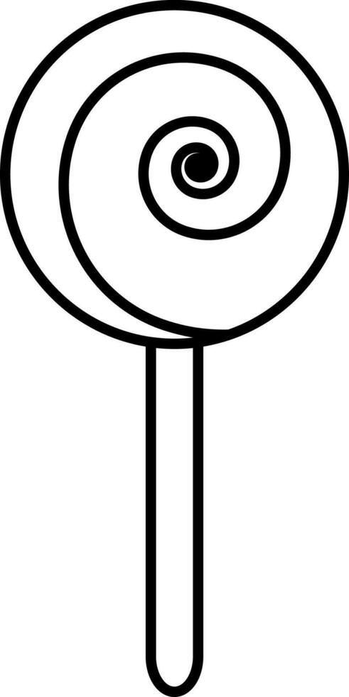Illustration Spiral Candy Icon In Stroke. vector