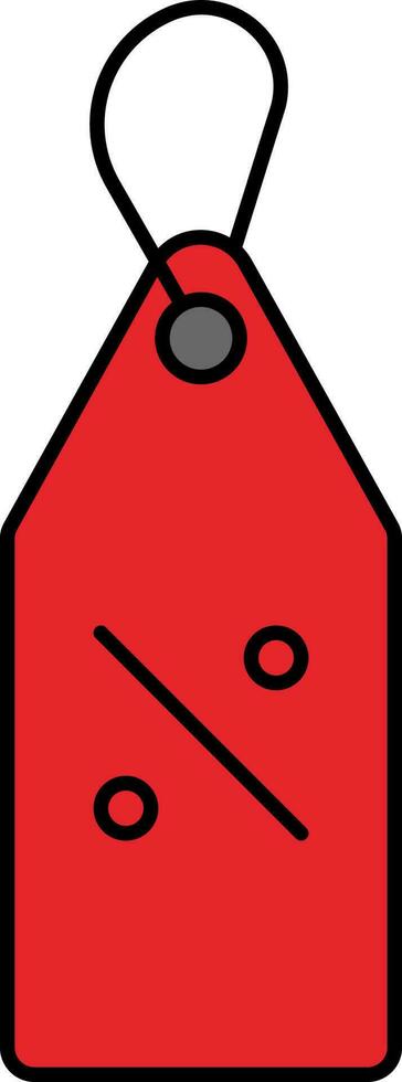 descuento oferta etiqueta icono en rojo color. vector