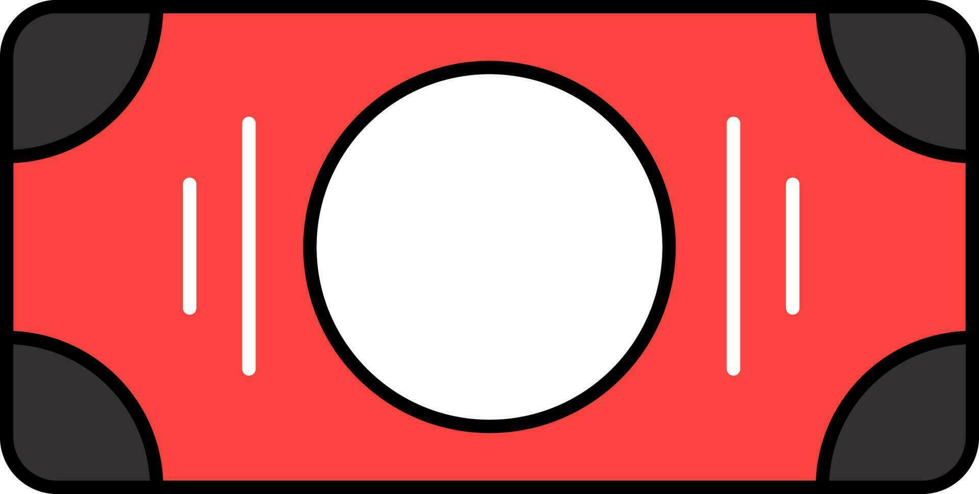 Black And Red Money Icon Or Symbol. vector