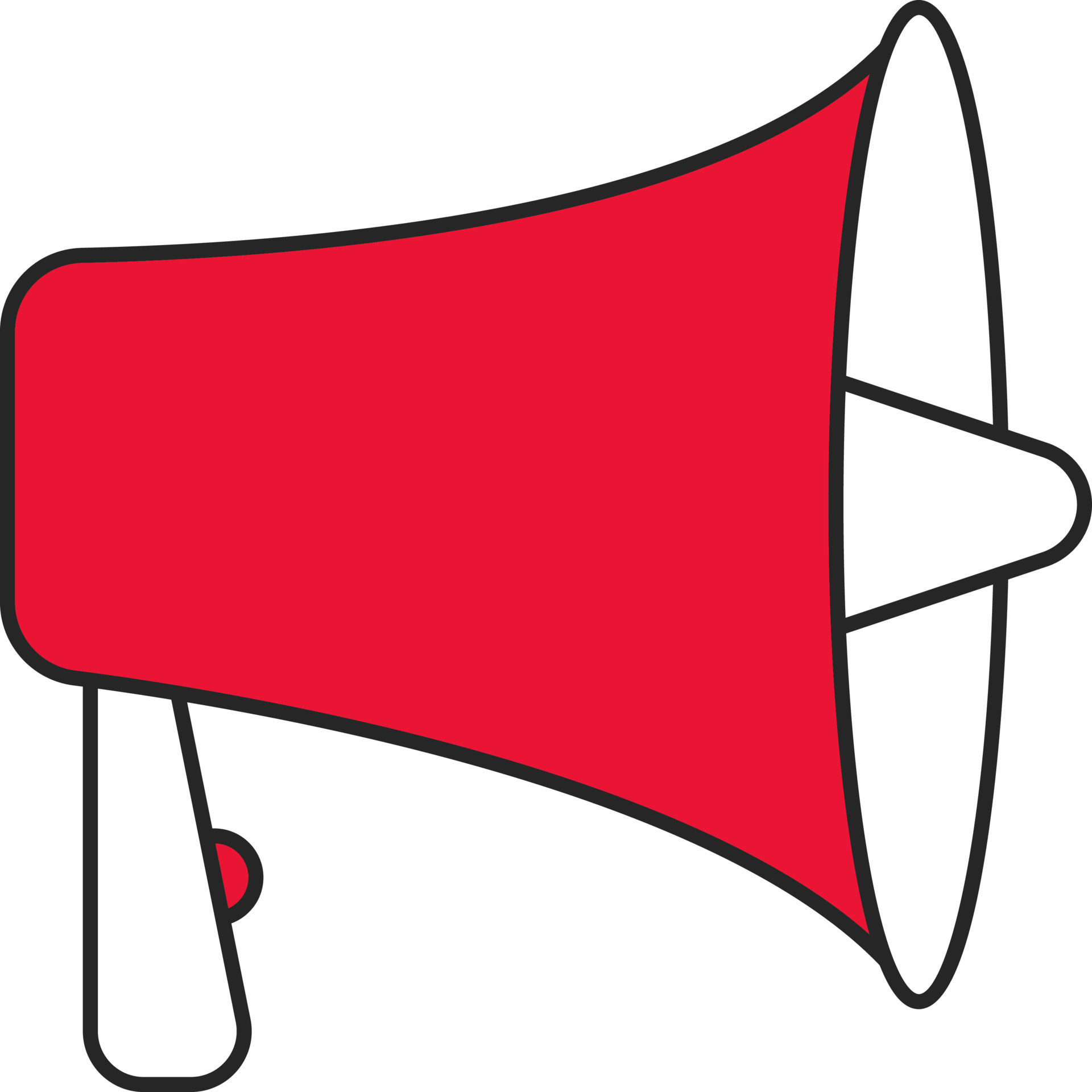 Red And White Loud Speaker Icon In Flat Style. 24146039 Vector Art at Vecteezy