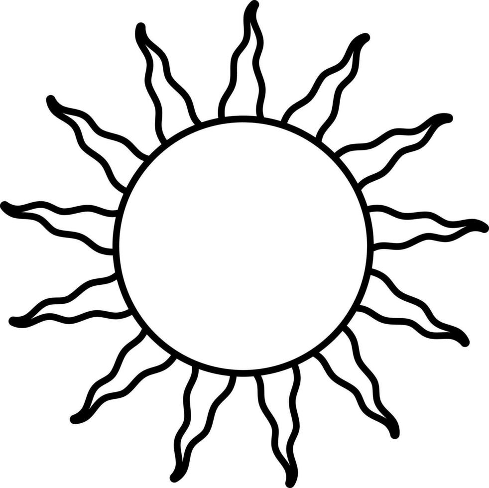 Sun Icon In Black Line Art. 24146088 Vector Art at Vecteezy