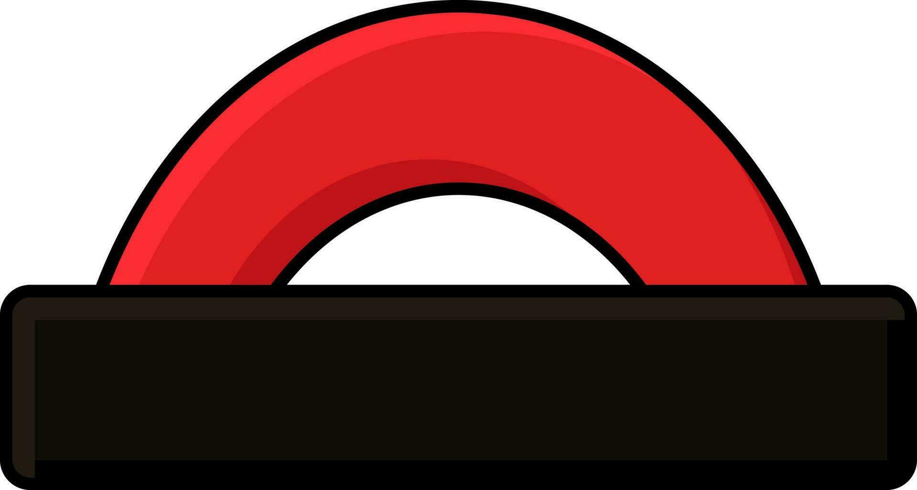 Isolated Blank Board Icon Black And Red Color. vector