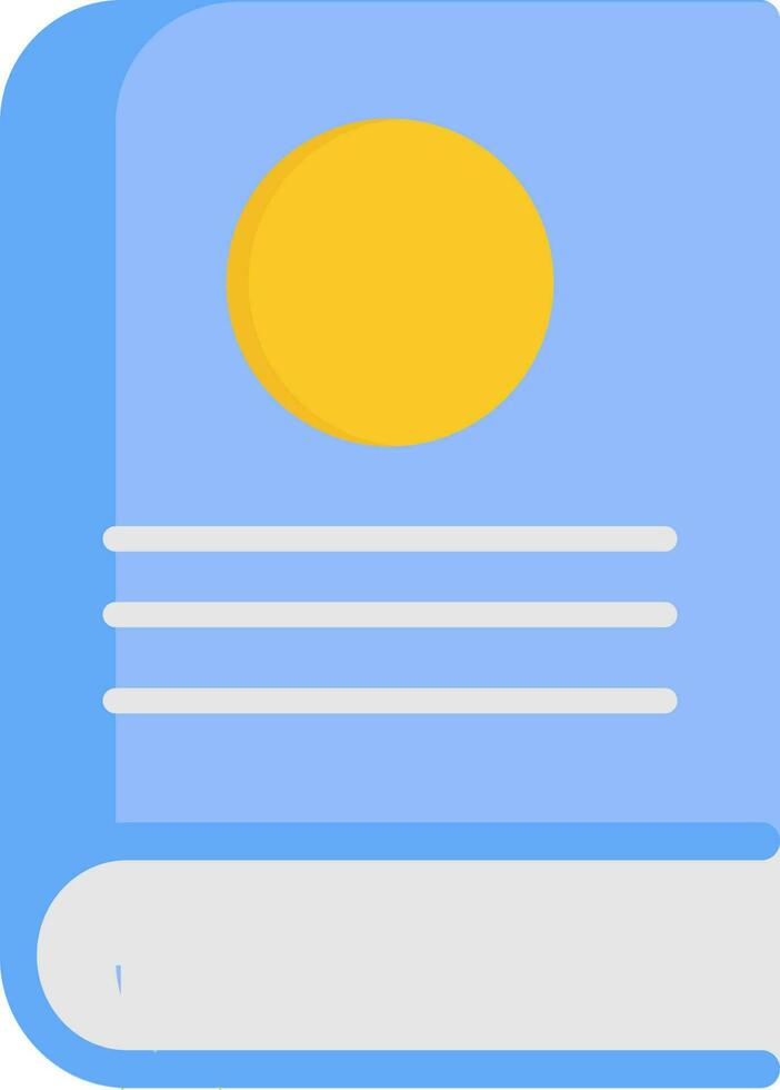 Accounting Book Icon In Yellow And Blue Color. vector