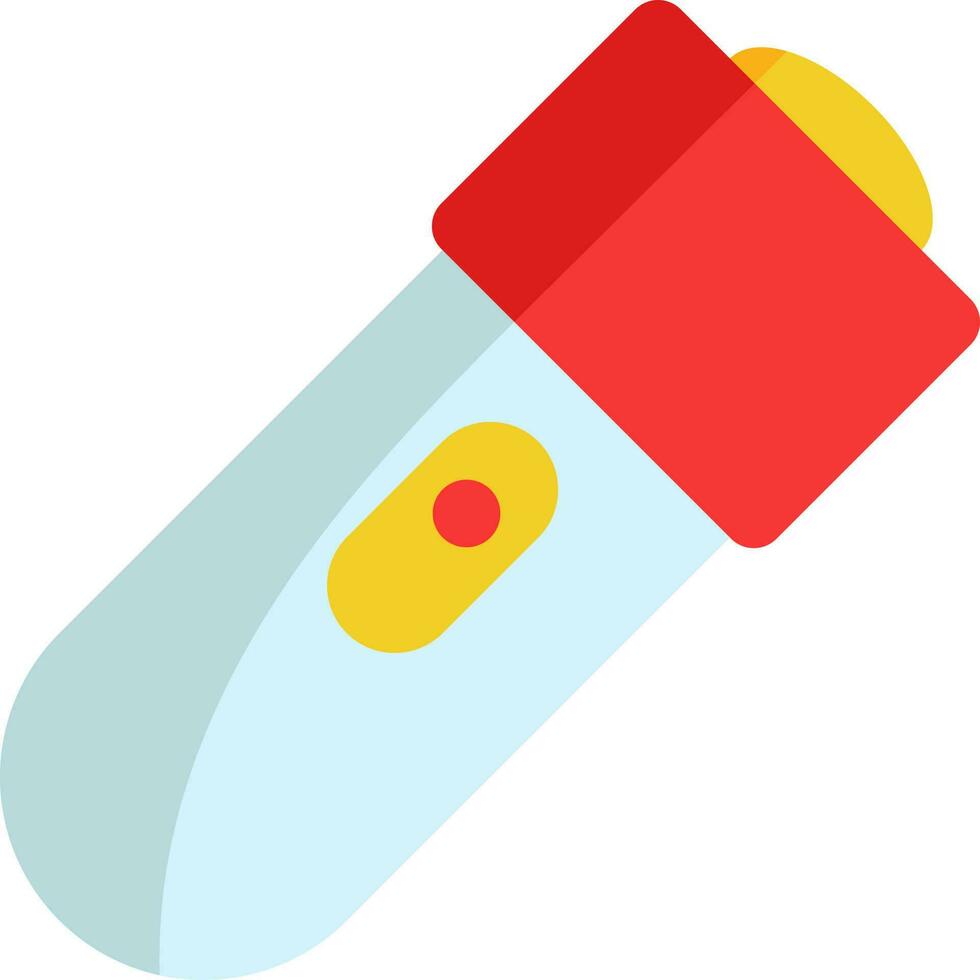 Flat Illustration Of Colorful Flashlight Icon. vector