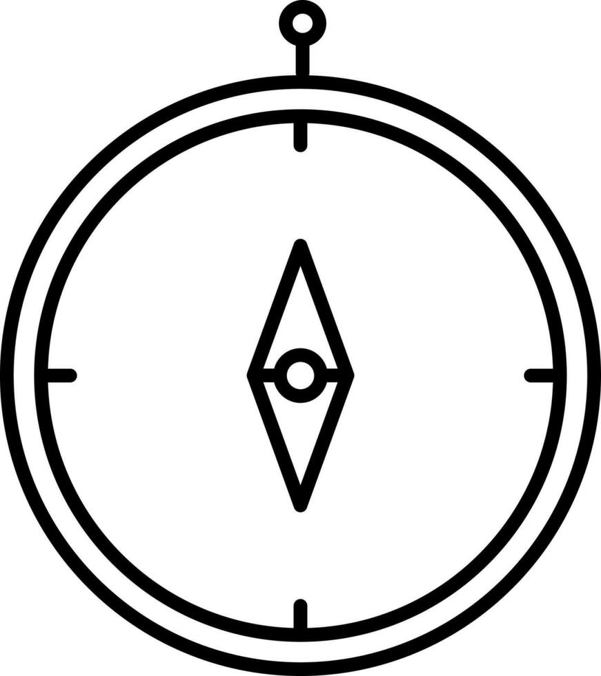 Isolated Compass Icon In Linear Style. vector