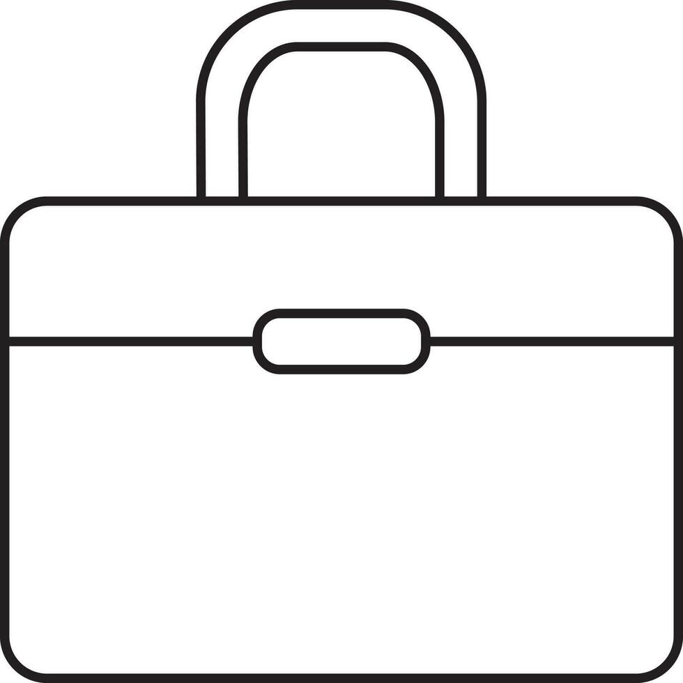 Isolated Briefcase Icon In Line Art. vector
