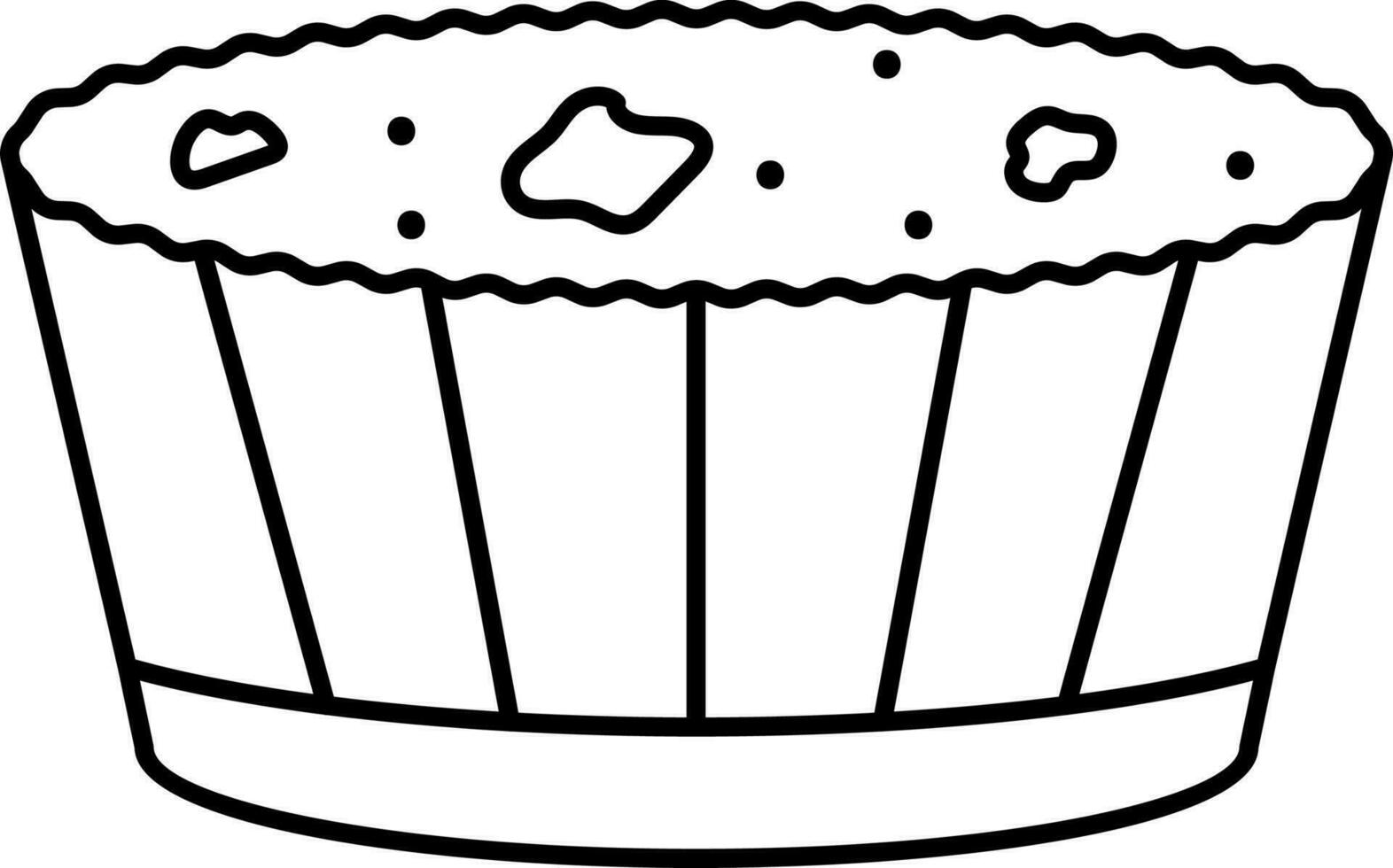 Isolated Butter Tart Black Stroke Icon. vector