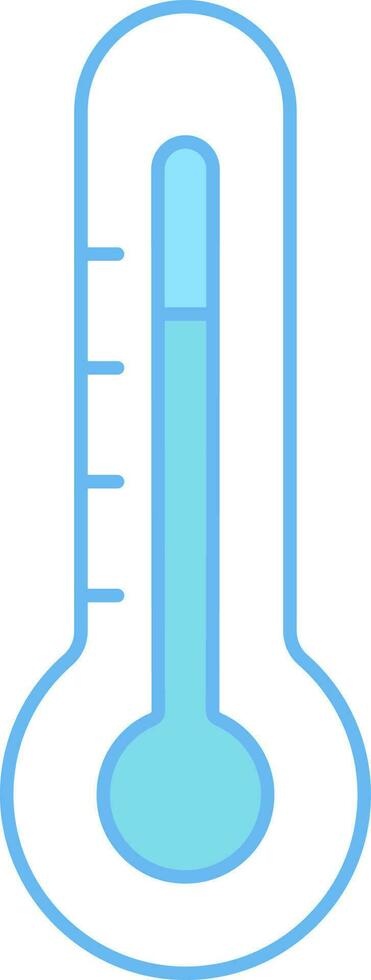 High Temperature Or Fever Icon In Blue And White Color. vector