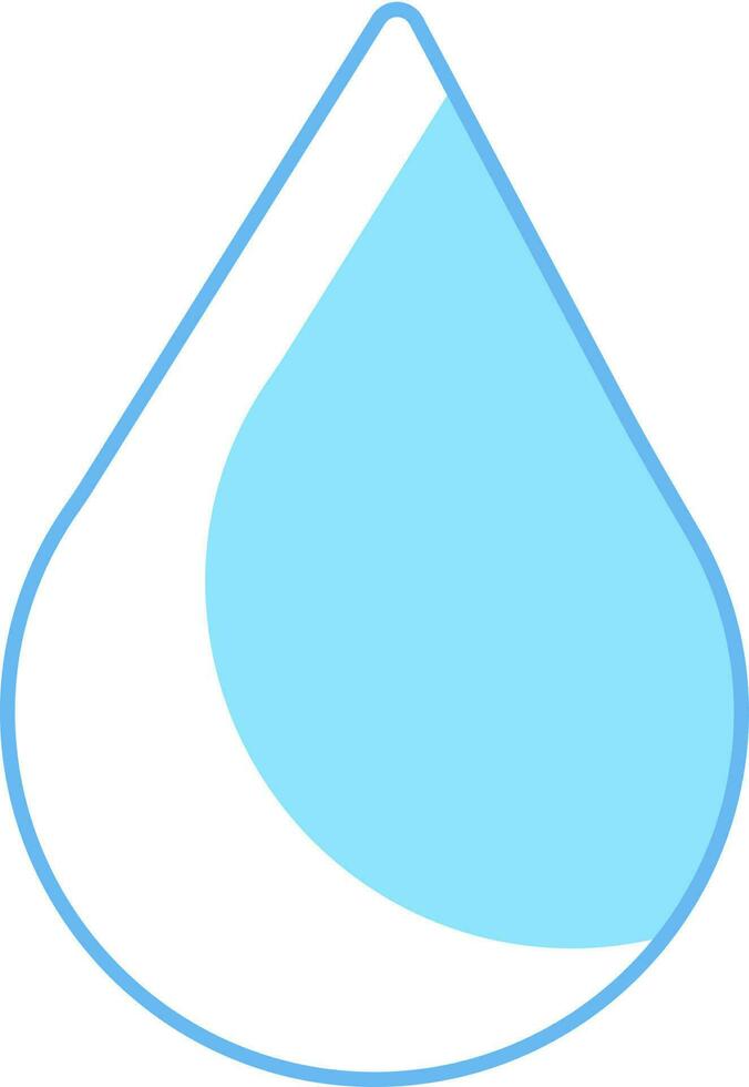 Isolated Drop Icon In Blue And White Color. vector