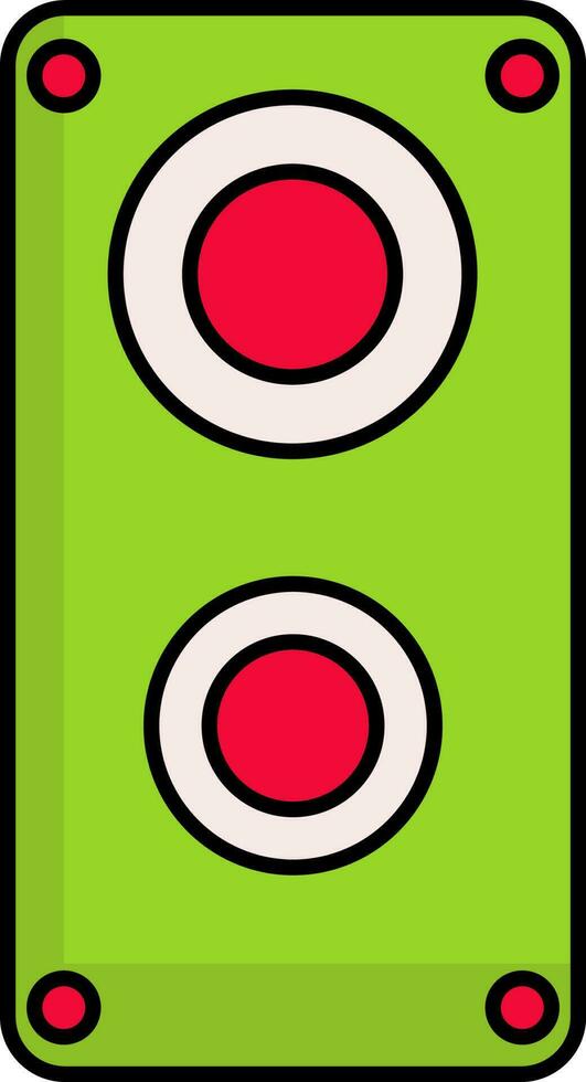 altavoz icono rojo y verde color. vector